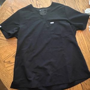 XL Black Catarina one pocket scrub tops